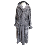 ADULT BATHROBE WITH HOOD MEGA NORTHSEA GRAY