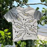 T-SHIRT BØRN FLAGERMUS GRÅ 3
