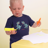 T-SHIRT KIDS 2 T-REX NAVY