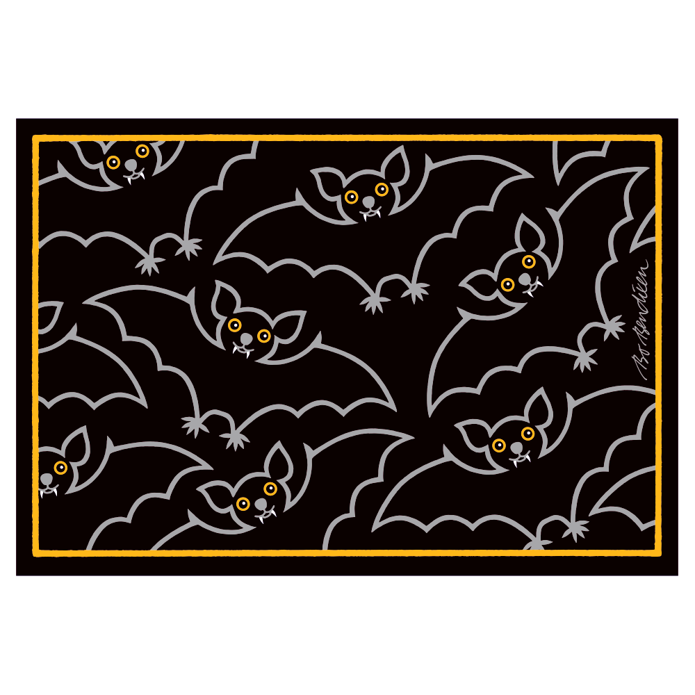  POSTKORT FLAGERMUS SORT  1