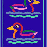 GREETING CARD 2 DUCKS NAVY