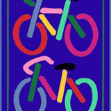 GREETING CARD 2 BIKES NAVY