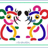 GREETING CARD 2 MICE WHITE