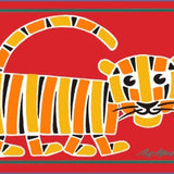 GREETING CARD TIGER RED