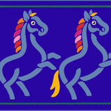 GREETING CARD 2 HORSE NAVY