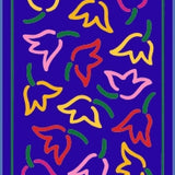 GREETING CARD TULIPS NAVY