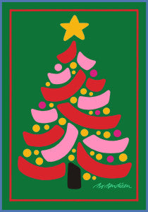 POSTKORT JULETRÆ GRØN  1