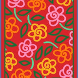 GREETING CARD FLOWERS RED
