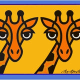 GREETING CARD 2 GIRAFFE YELLOW