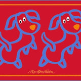 GREETING CARD 2 DOGS RED