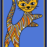 GREETING CARD CAT BLUE