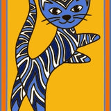 GREETING CARD CAT YELLOW