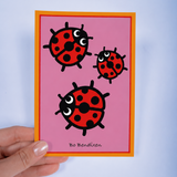 GREETING CARD LADYBIRD PINK