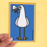 GREETING CARD CHEEKY SEAGULL