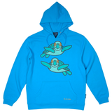 ADULT SWEATSHIRT WITH HOOD SEA TURTLE TURQUOISE