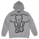 ADULT SWEATSHIRT WITH HOOD ELEPHANT GREY
