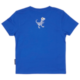 T-SHIRT KIDS SKELETON BLUE