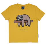 T-SHIRT KIDS SLOTH CURRY YELLOW
