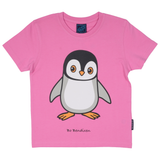 T-SHIRT KIDS PENGUIN KID PINK