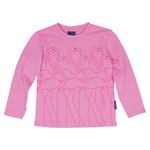 T-SHIRT BØRN LANGÆRMET FLAMINGO PINK 1