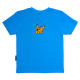 T-SHIRT BØRN HUND BLÅ 3