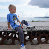 T-SHIRT BØRN PINGVIN BLÅ 5