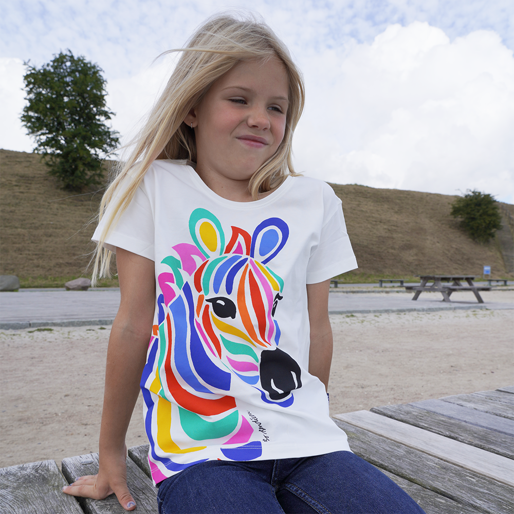 T-SHIRT BØRN SLIM FIT ZEBRA MULTI COLOR  2