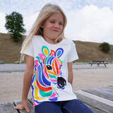 T-SHIRT BØRN SLIM FIT ZEBRA MULTI COLOR  2