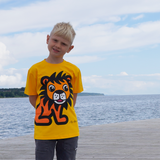 T-SHIRT BØRN LØVE GUL 4