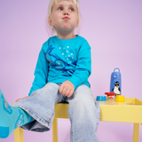 T-SHIRT L/S KIDS 2 SEALS TURQUOISE