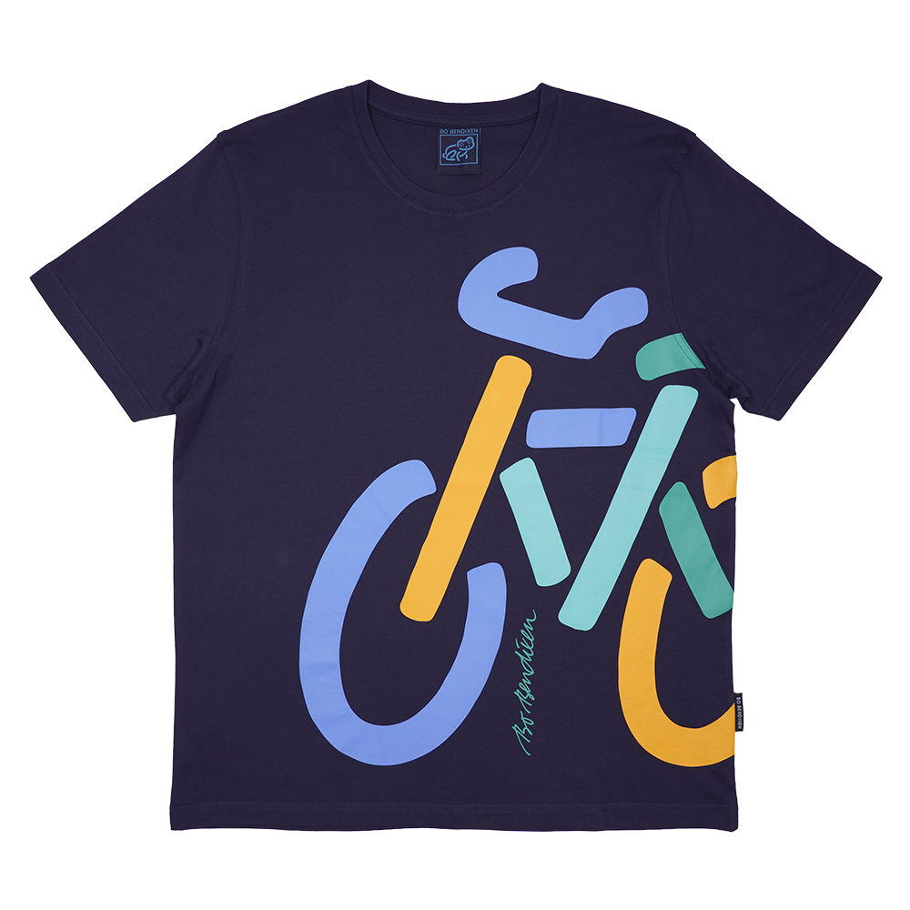 T-SHIRT VOKSEN CYKEL NAVY 1
