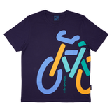 T-SHIRT VOKSEN CYKEL NAVY 1