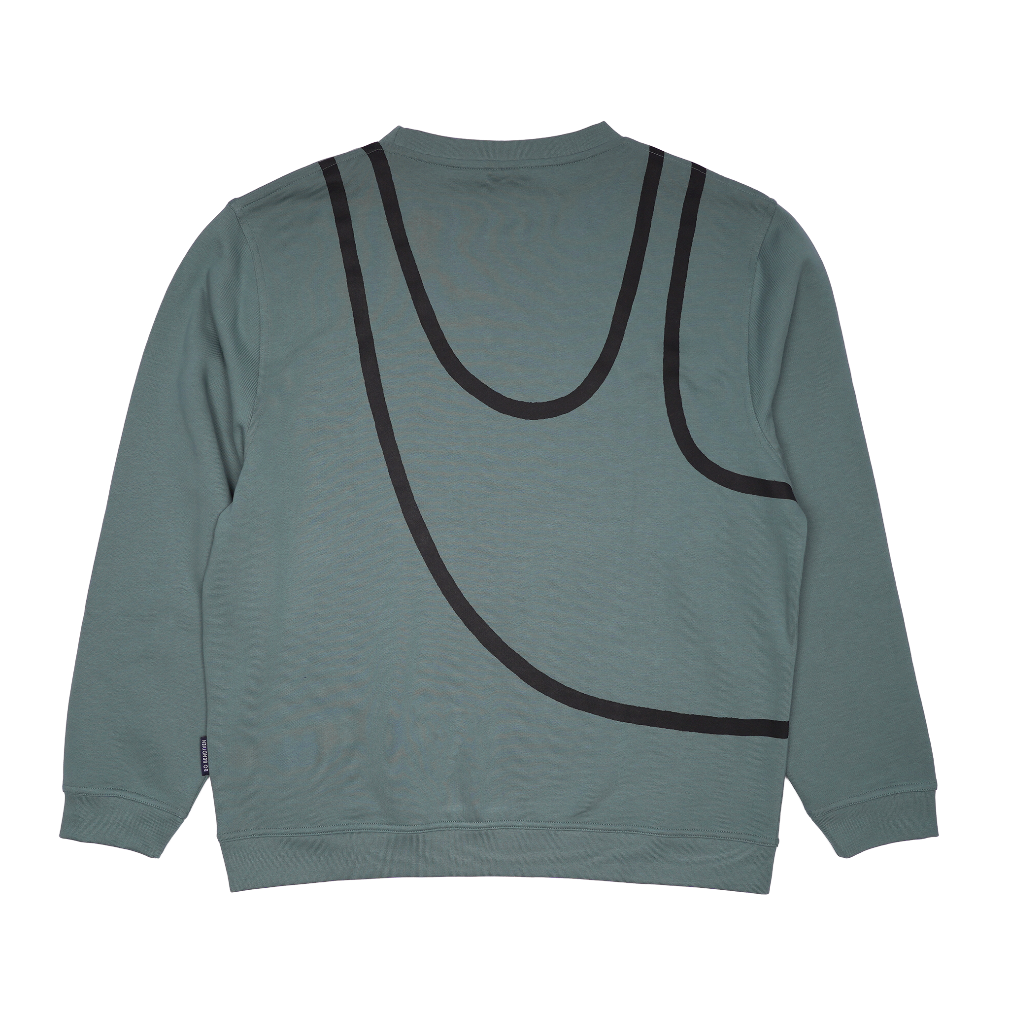 SWEATSHIRT VOKSEN M RUND HALS  LAZY GUY GRØN 2