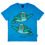 T-SHIRT ADULT SEA TURTLE TURQUOISE
