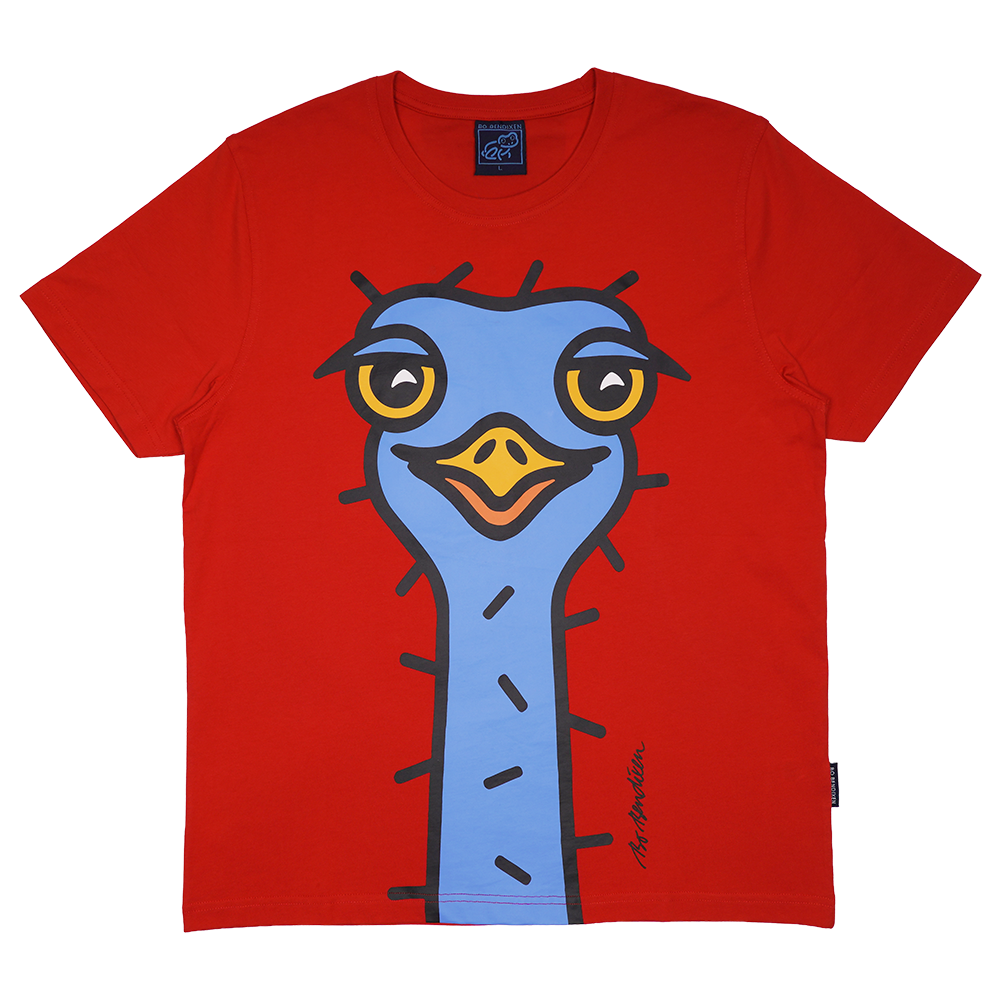 T-SHIRT VOKSEN STRUDS RØD 1