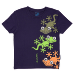 T-SHIRT BØRN GEKKO NAVY 1