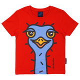 T-SHIRT BØRN STRUDS RØD 1