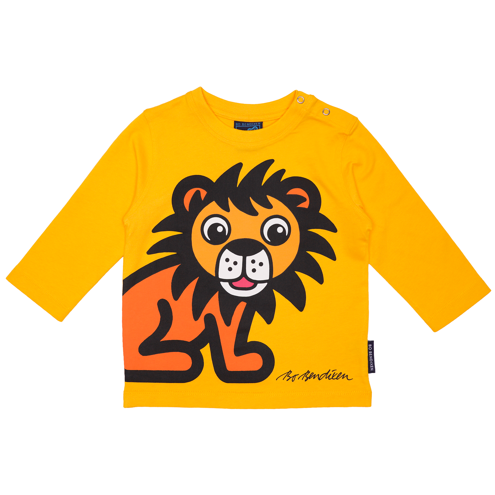 T-SHIRT LANGÆRMET BABY LØVE GUL 1