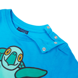 T-SHIRT LANGÆRMET BABY HAVSKILDPADDE TURKIS 3