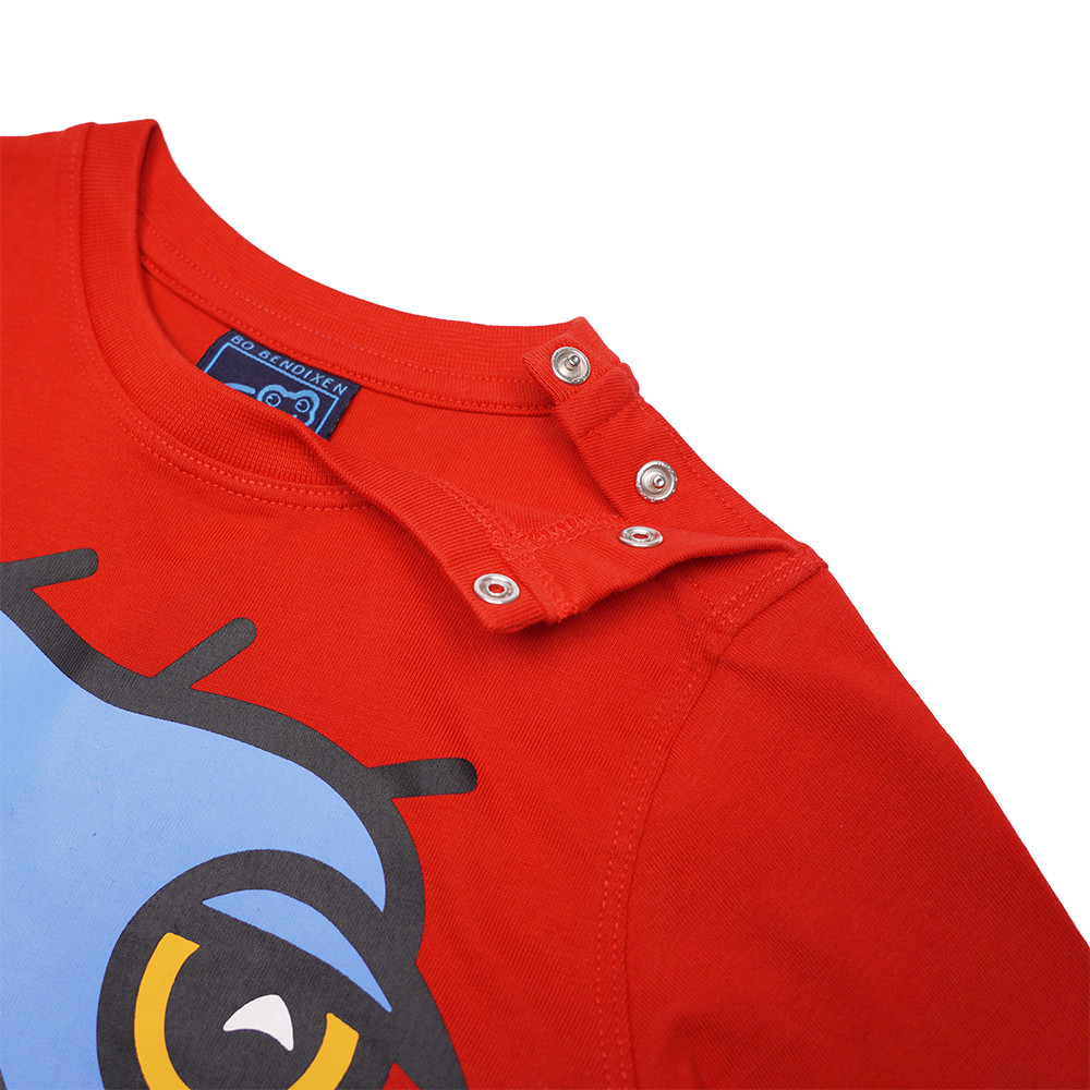 T-SHIRT LANGÆRMET BABY STRUDS RØD 3