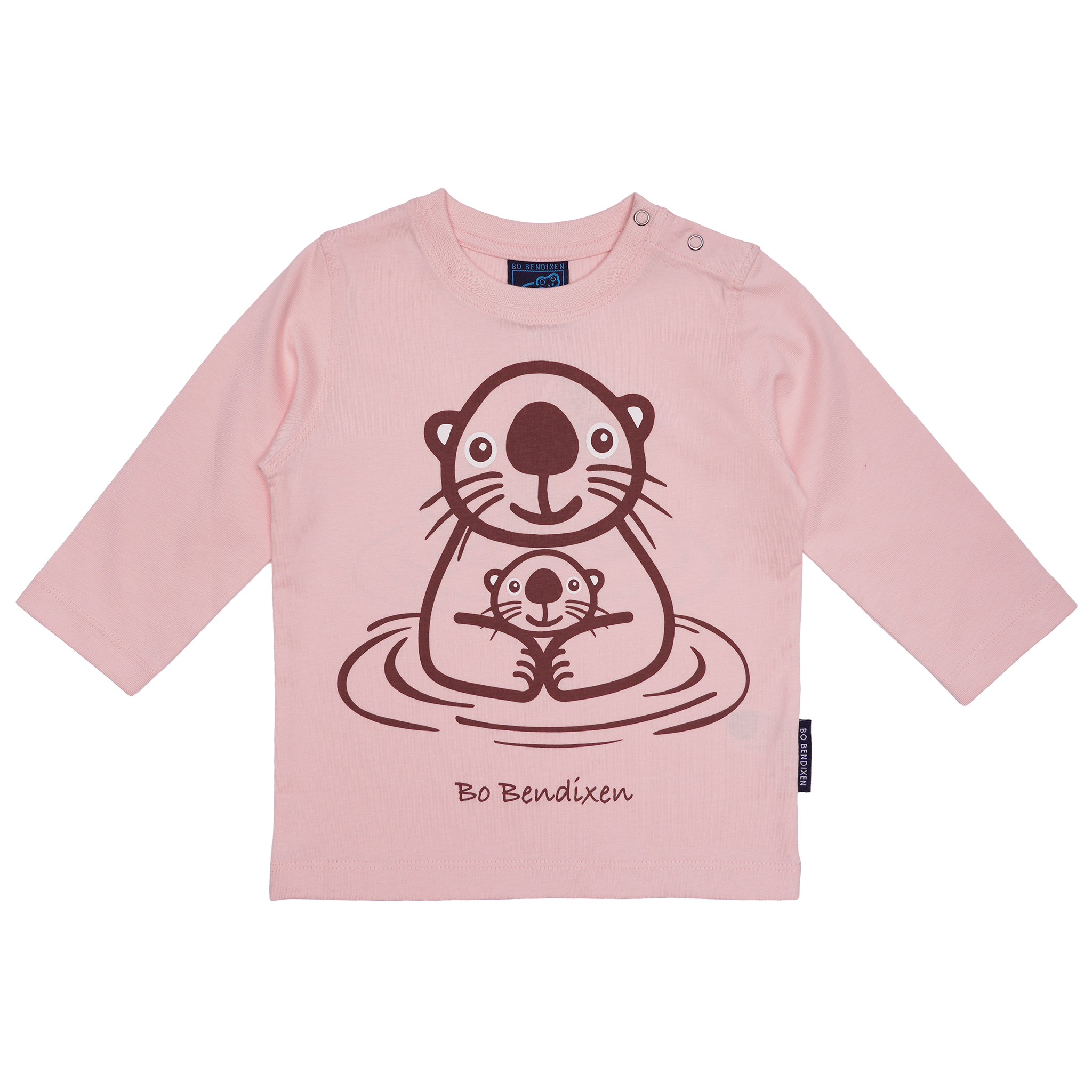 T-SHIRT LANGÆRMET BABY HAVODDER MED BABY PINK 1
