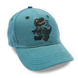 KASKET BØRN M BRODERI T-REX GRØN 1