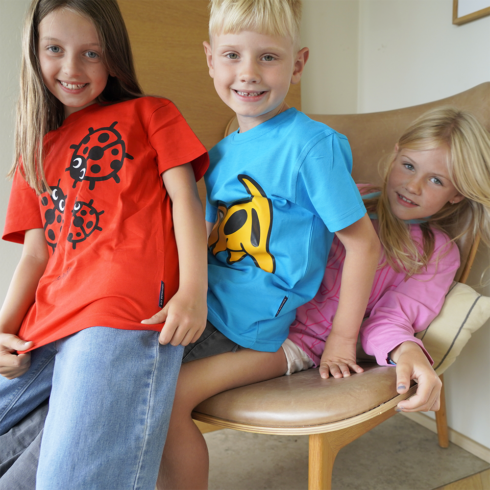 T-SHIRT BØRN HUND BLÅ 5