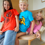 T-SHIRT BØRN HUND BLÅ 5
