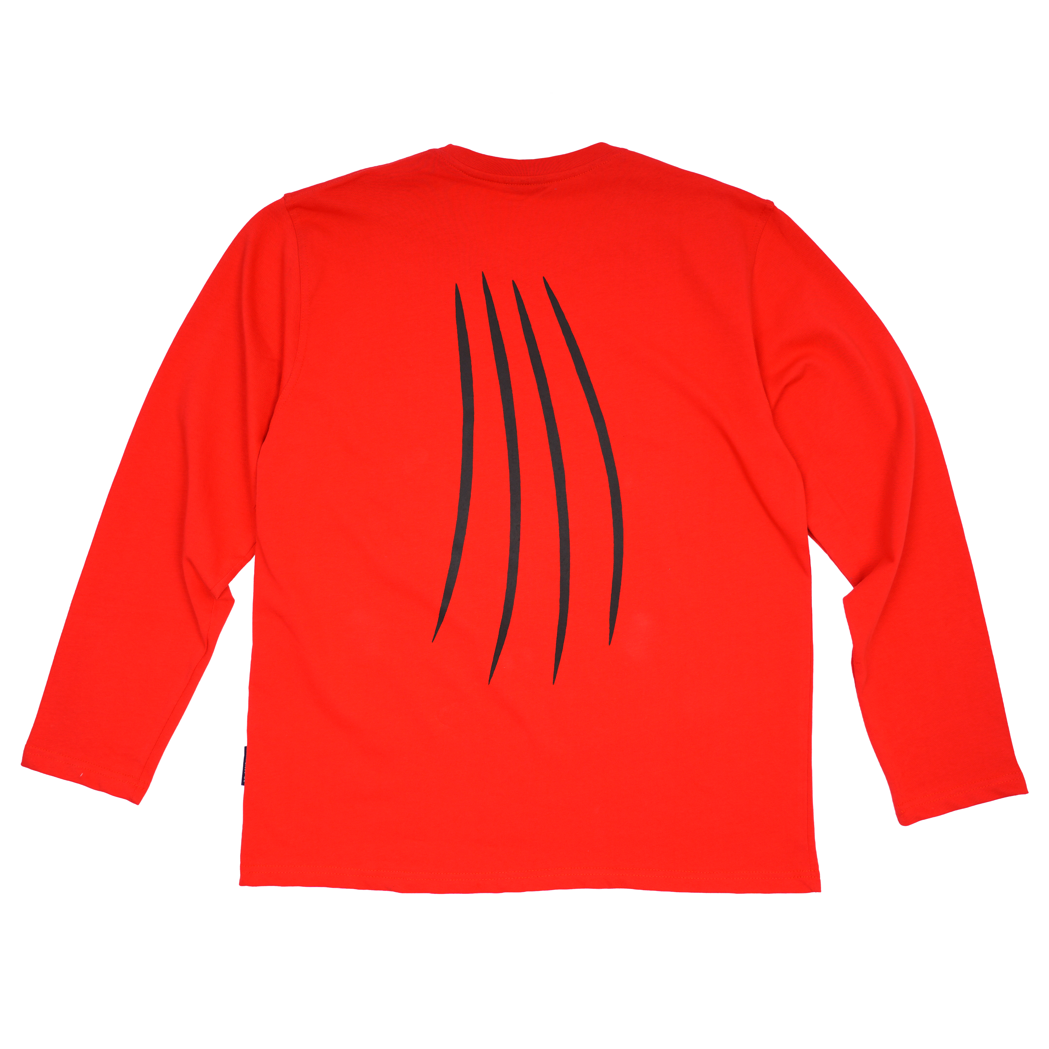 T-SHIRT VOKSEN LANGÆRMET TIGER RØD 2