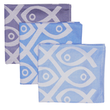TEA TOWELS BLUE SUSHI 3-PACK