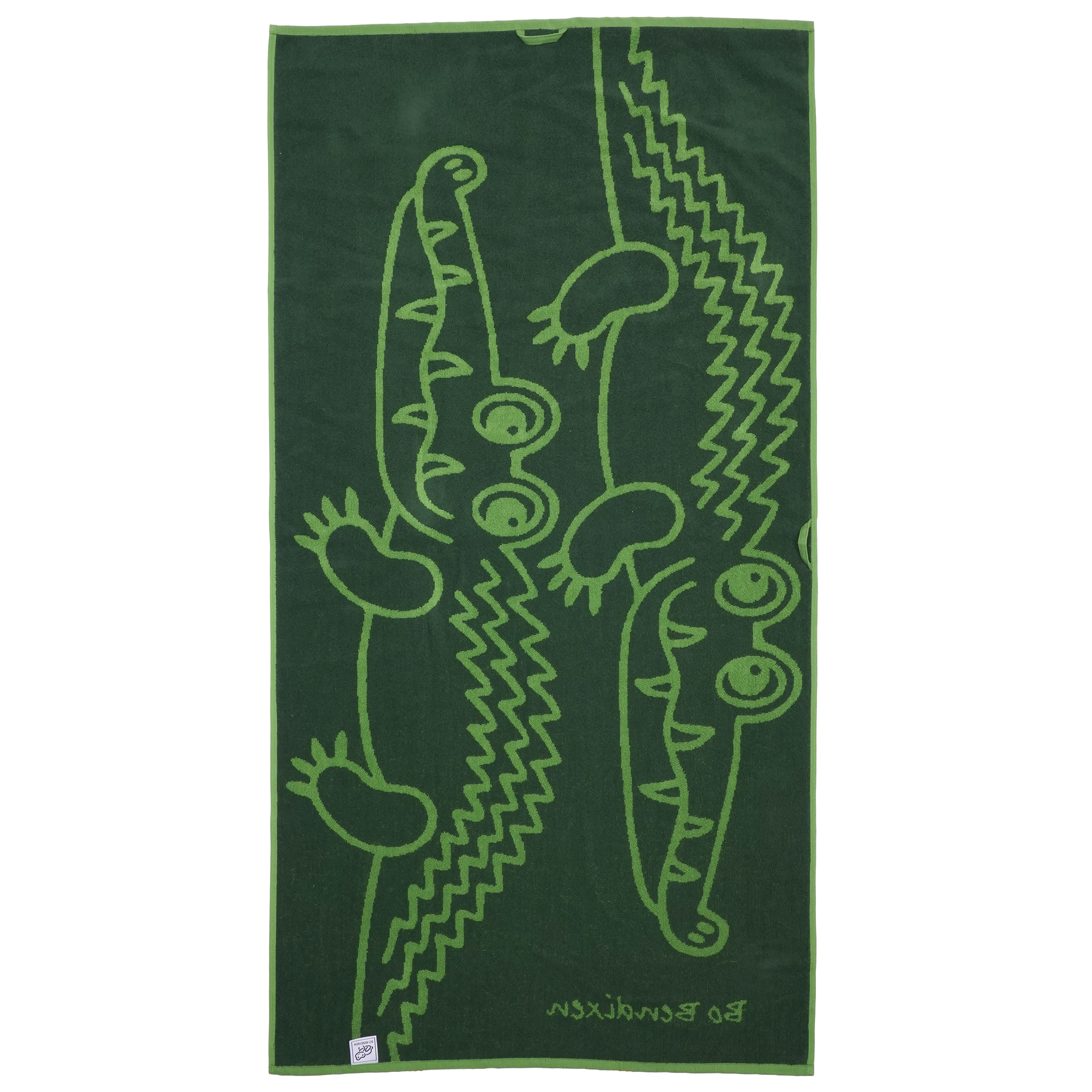 HÅNDKLÆDE KROKODILLE GRØN 70 X 140 2