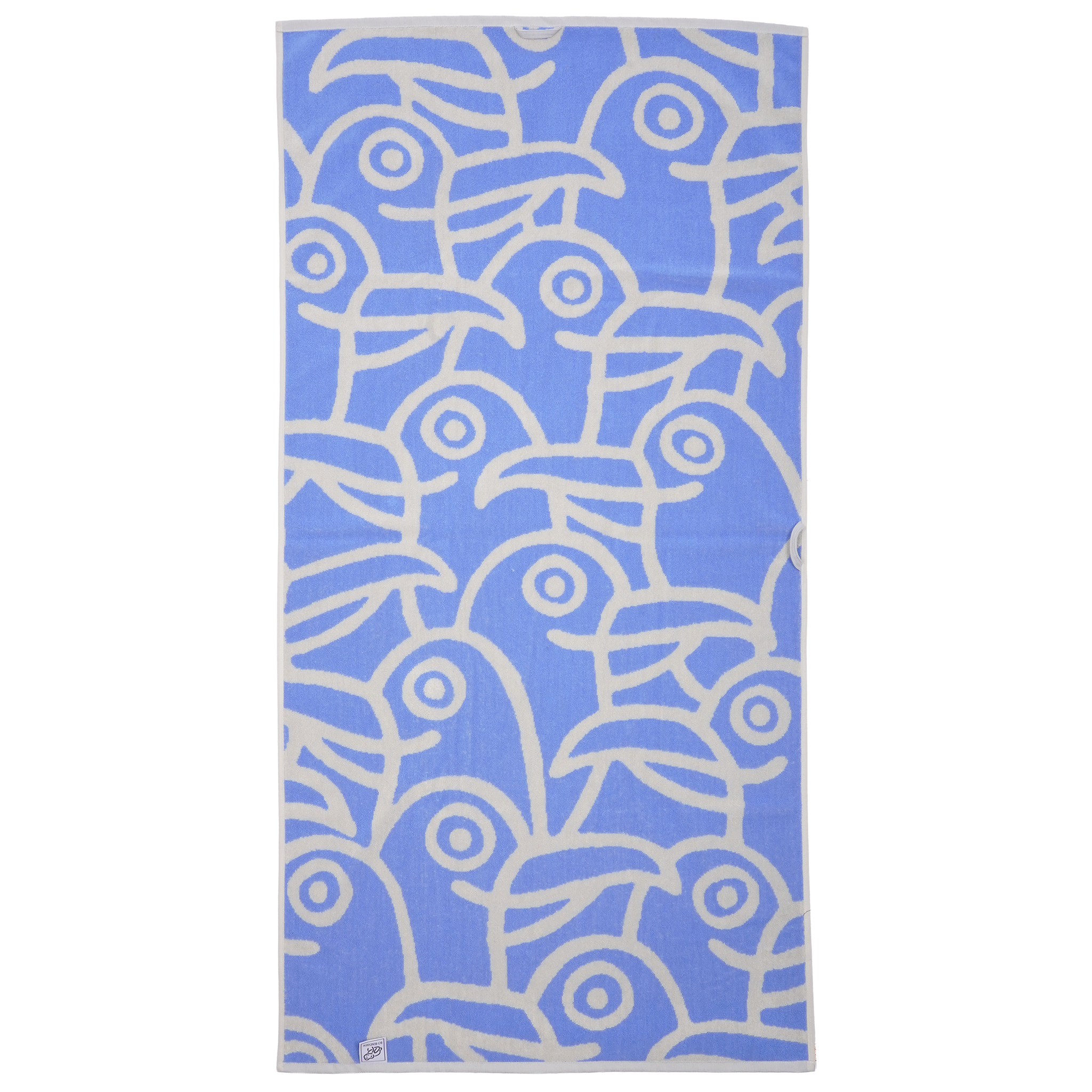HÅNDKLÆDE SJOVE MÅGER CREME/LYSEBLÅ 70 X 140 2