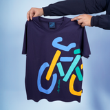 T-SHIRT VOKSEN CYKEL NAVY 3