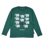 T-SHIRT VOKSEN LANGÆRMET BLACK SHEEP GRØN 1